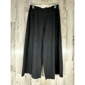 PureJill PJ Easy Knit‎ Crop Pants Size Small Black Wide Leg Pull On Stretchy